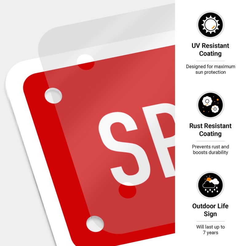 Sprinkler Valve Sign, (SI-85064) 2x7 Inches, 0.25 Aluminum, Fade Resistant,