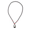 Terahertz Beaded Necklace Fashionable Rectangular Pendant Soreness Relief Energy Stone