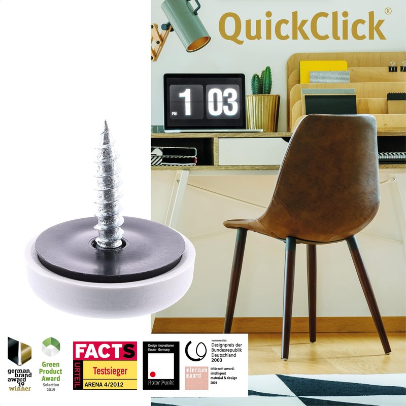 WAGNER QuickClick® Plastic glides furniture glides chair glides I 4pcs.