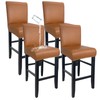 PU Leather Bar Stool Covers with Backs, Waterproof Bar Stool