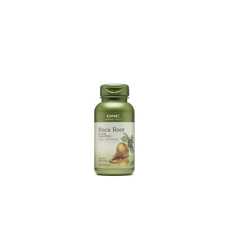 GNC Herbal Plus Maca Root 525mg, Supports Vitality, 100 Capsules