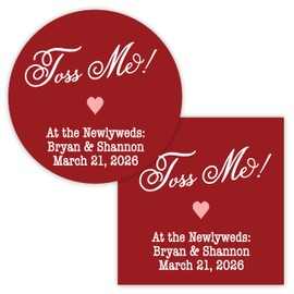Toss Me Wedding Confetti Stickers | Wedding Sticker | Wedding Bird Seed Stickers | Wedding labels | 287-1-SS