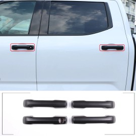 xiaoerdian2020 For Toyota Tundra 2022+ Matte Black ABS Car Outside Handle Trim Cover