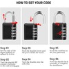 1 x Secure 4-Digit Combination Padlock for Gym, School, and