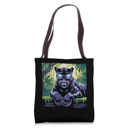 Black Panther Sunglass Girl Boys Vintage Black Panther Party Tote Bag