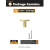 JIASENBAO 10 Pack Brushed Gold Cabinet Knobs Brass Flat Drawer