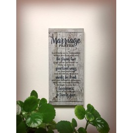 Marriage Prayer Wood Plaque Inspiring Quote 5.5x12 - Classy Vertical Frame Wall Hanging Decoration | Lord, Help us to Remember When we First met | Christian Family Religious Home Decor Saying