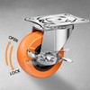 2 Inch Casters, ASHGOOB Caster Wheels with Side Brake, Locking