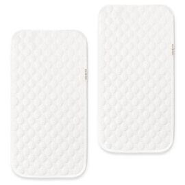 GRSSDER Quilted Waterproof Changing Pad Liners 2 Count, Ultra Soft Changing Table Covers 13" x 27", Extra Thick and Breathable for Baby Diaper Changing, Snow White