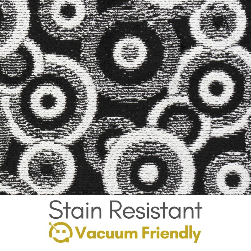 Custom Size Black Hallway Runner Rug | Cut to Length