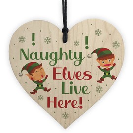 RED OCEAN Funny Christmas Decoration ELF Sign Elf Accessories Daughter Son Xmas Gift