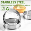 Guowall Crumpet Rings, Circular Double Rolled Edges Tart Rings, Stainless