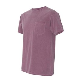 Comfort Colors Men's Adult Short Sleeve Pocket Tee, Style 6030 (Medium, Berry)