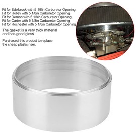 Kuuleyn Air Filter Spacer Aluminum Air Cleaner Replacement Accessories for Carbs with 5 1/8in Opening(2")