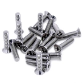 M6 (6mm x 25mm) Pozi Countersunk Machine Screw (Bolt) - Stainless Steel (A2) (Pack of 20)