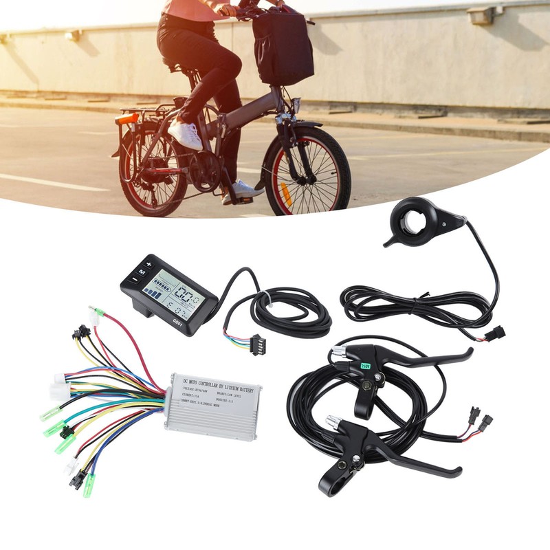 Electric Bike Conversion Kit DC 36V 48V Controller Display Brake