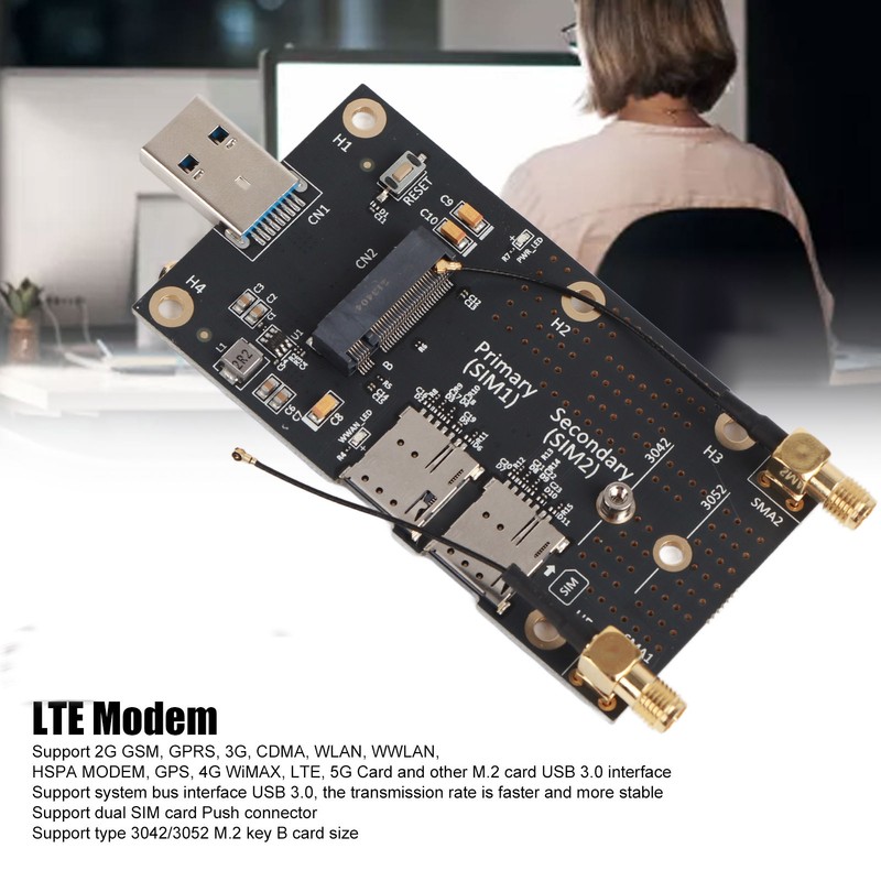 NGFF M.2 to USB3.0 Adapter Dual SIM Card Slot LTE