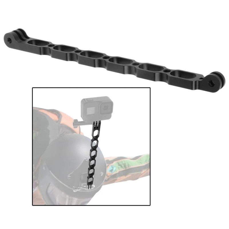 For GoPro Angle Adjust Alloy Extension Rod Arm Mount Helmet