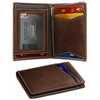 Men Wallet,Top Grain Leather Slim Wallet Magnetic Closure Simplifed Bill