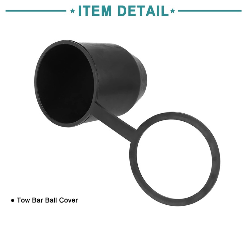 ACROPIX Universal Black Tow Bar Ball Cover 1pc