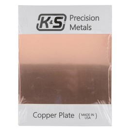 K&S Precision Metals Copper Etching Plate 6605 – 0.050" Thick x 9" Wide x 12" Long – DIY Crafts, Engraving, Metalworking, Made in USA, 1 Plate