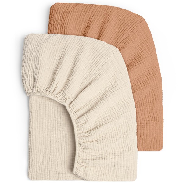 Lulu moon Muslin Crib Sheets - Fitted Crib Mattress Sheets