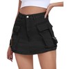 Aotasely Women's Cargo Skort High Waisted Cargo Shorts Button Bodycon