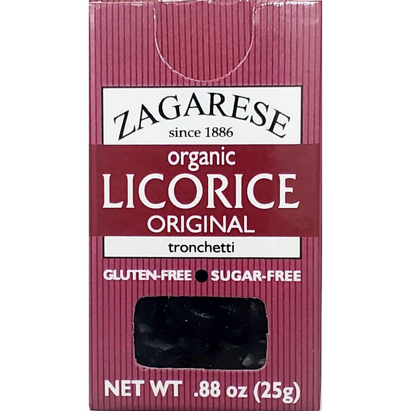 Zagarese 100% Organic Licorice, Original, 0.88 Ounce Flip Top Box