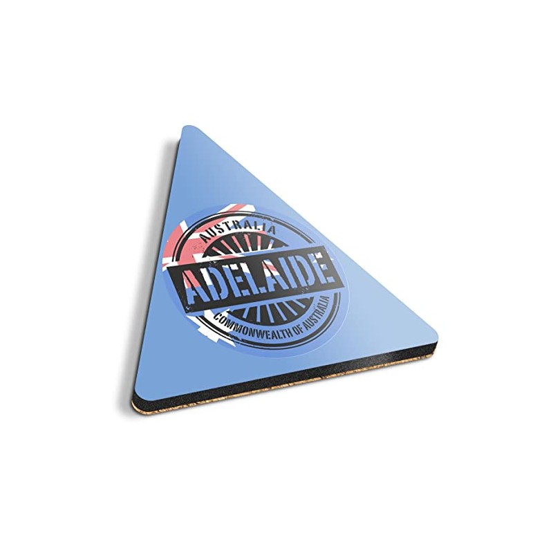 1 x Triangle Coaster - Adelaide Australia Australian Flag Cork