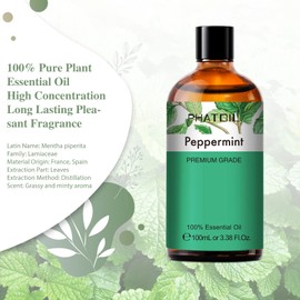 PHATOIL Essential Oil Peppermint 100ml Essential Oil Aroma Oil Present Relax
