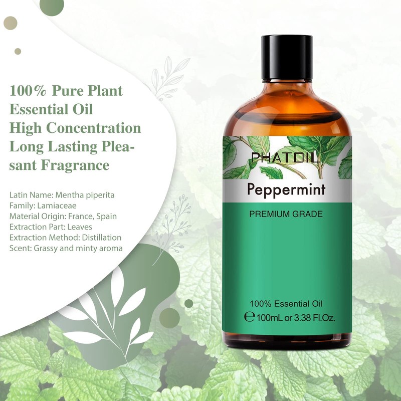 PHATOIL Essential Oil Peppermint 100ml Essential Oil Aroma Oil Present
