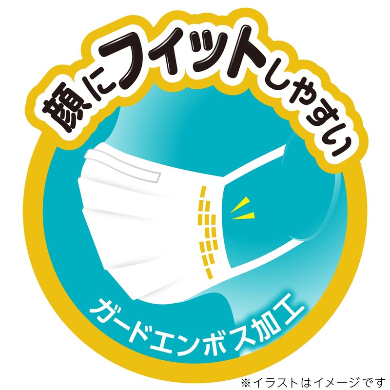 LEC Non-Woven Mask, Made in Japan, Refreshing Fit, Wide Rubber,