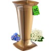 KADAX Grave Vase with Base, Plastic Cemetery Vase, Flower Vase