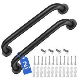 16 Inch Safety Grab Bars for Bathroom and Shower, Non-Slip Stainless Steel Handrail for Toilet, Bathtub, Stairs & RV, Indoor Outdoor Support Bar, 500 lbs Capacity (2 Pack)