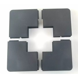 Unbranded Enclosed Cargo Trailer Door Corners - Black - 4 Pack