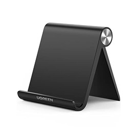 UGREEN Soporte para Celular, Multiángulo Porta Ajustable de 0° a 100°, Compatible con iPhone 16 15 14 Pro MAX 13 12 11, Galaxy S24 S23 Ultra S22, Huawei, Xiaomi, iPad Mini, Kindle, Negro