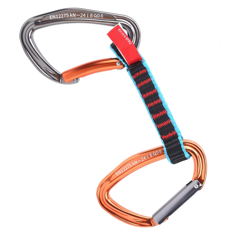 Fybida Climbing Quickdraw Anti‑aging Curved Protection Safety Lock Extender Nylon