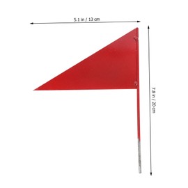 BESPORTBLE 4 Pack Solid Triangle Iron Stick Flags Shot Put School Sports Easy Insert into Floor Durable and Reusable