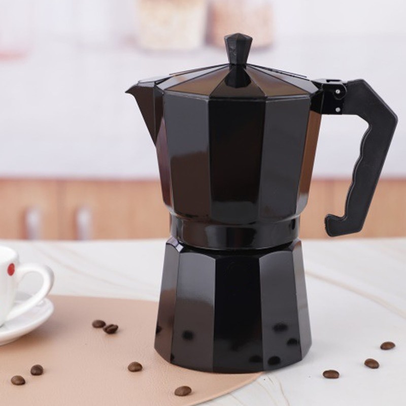 150ML 3 Cups Aluminum Coffee Pot Percolator Italian Cafetiere Household