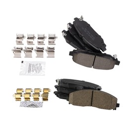 TRQ Brake Pads Ceramic Compatible with 2018-2022 Jeep Wrangler