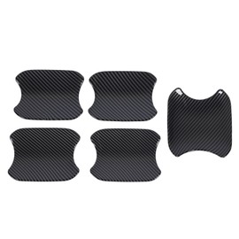 5PCS Car Exterior Door Handle Bowl Cover Protective Sticker Scratch Resistant Replacement for Bronco Sport Carbon Fiber Style