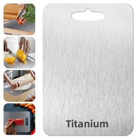 New Titanium Cutting Board - 100% Pure Titanium Cutting Boards For Kitche, 1 Pack Double-sided food-grade Titanium Cutting Board For Cutting Meats, Fruits And Vegetables. (11.4x8in)