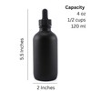 Cornucopia Brands 4oz Black Glass Dropper Bottles (Pack of 6)