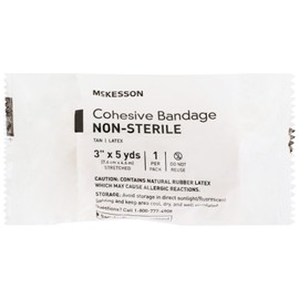 McKesson Cohesive Bandage Self-adherent Closure, 3 InchX5 Yard, Tan, Case of 24