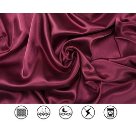 Lanest Housing Satin-Silk Pillowcase Queen, Red Satin Pillowcase for Hair and Skin, Breathable, Super Soft, Cooling Pillow case Queen-Standard Size, Scarlet Red