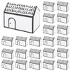 BENECREAT 25 x Gift Boxes in House Shape, 13 x