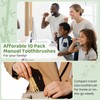 Bamboo Toothbrushes 10 Pack, BPA Free Plant Based Soft Bristle