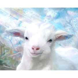 CAYUDEN Paint by Numbers Adults, 40 x 50 cm, Acrylic Paints, Sheep Painting by Numbers for Adults, Beginners, Children, Animal Painting Set with 3 Brushes, Watercolour Paints, Children, DIY Animal