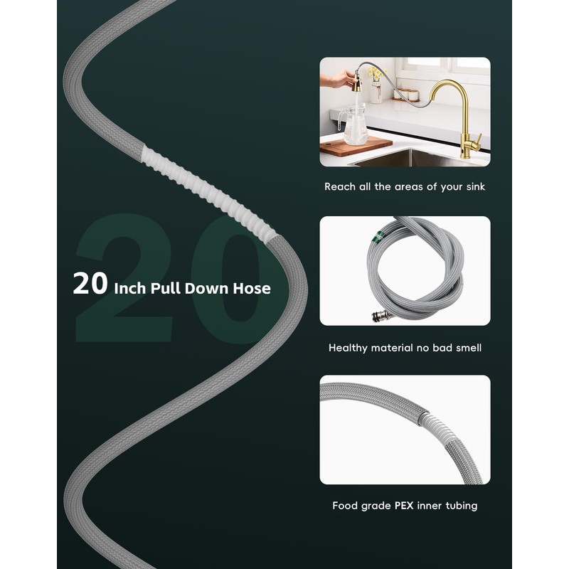 APPASO Kitchen Faucets Touchless, Gold Kitchen Sink Faucets with Soap