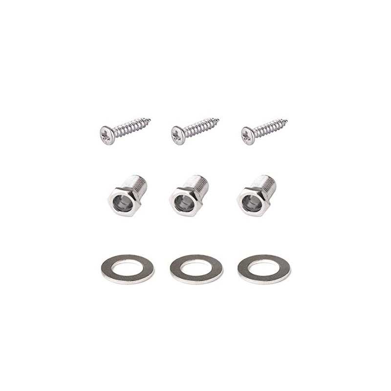 Musiclilyギターペグ取り付けパッケージ、クロム